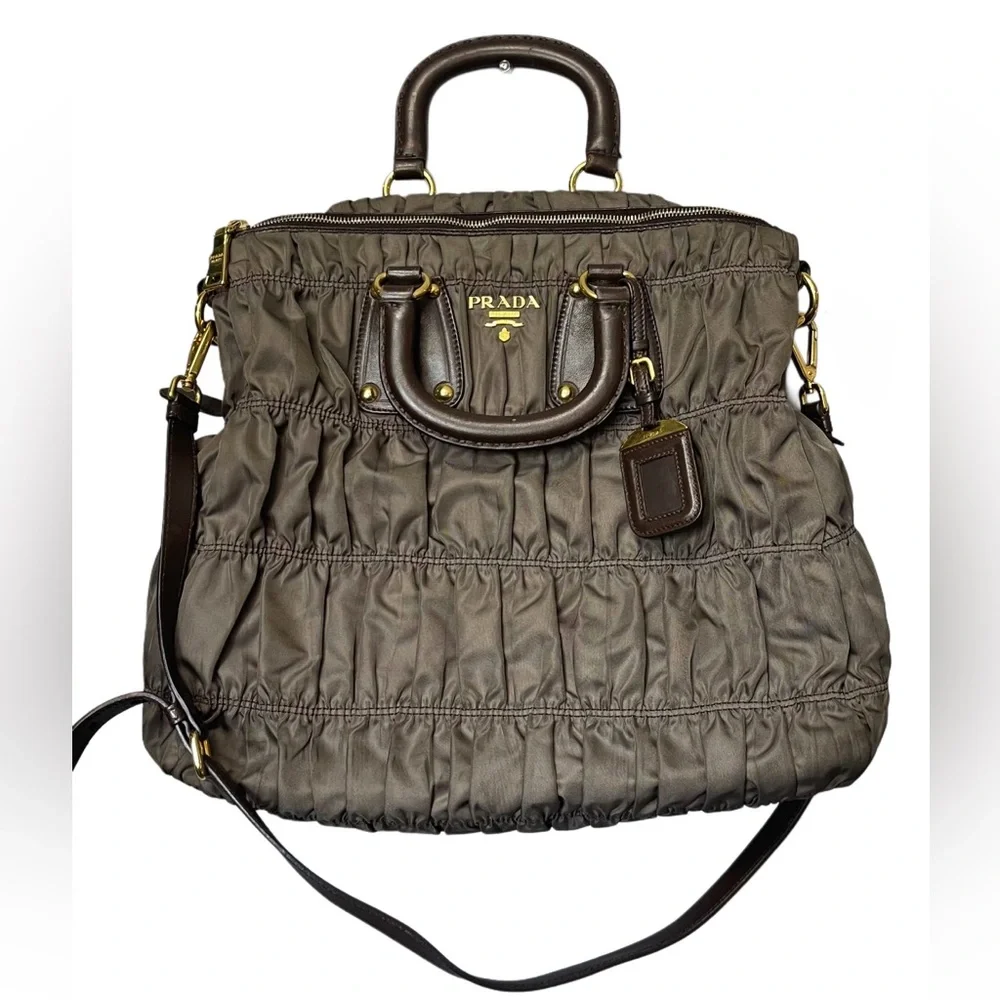 Prada Tessuto Nylon Gaufre Tote Bag - Picture 1 of 16